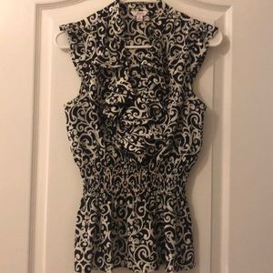 Ruffle Sleeveless Blouse